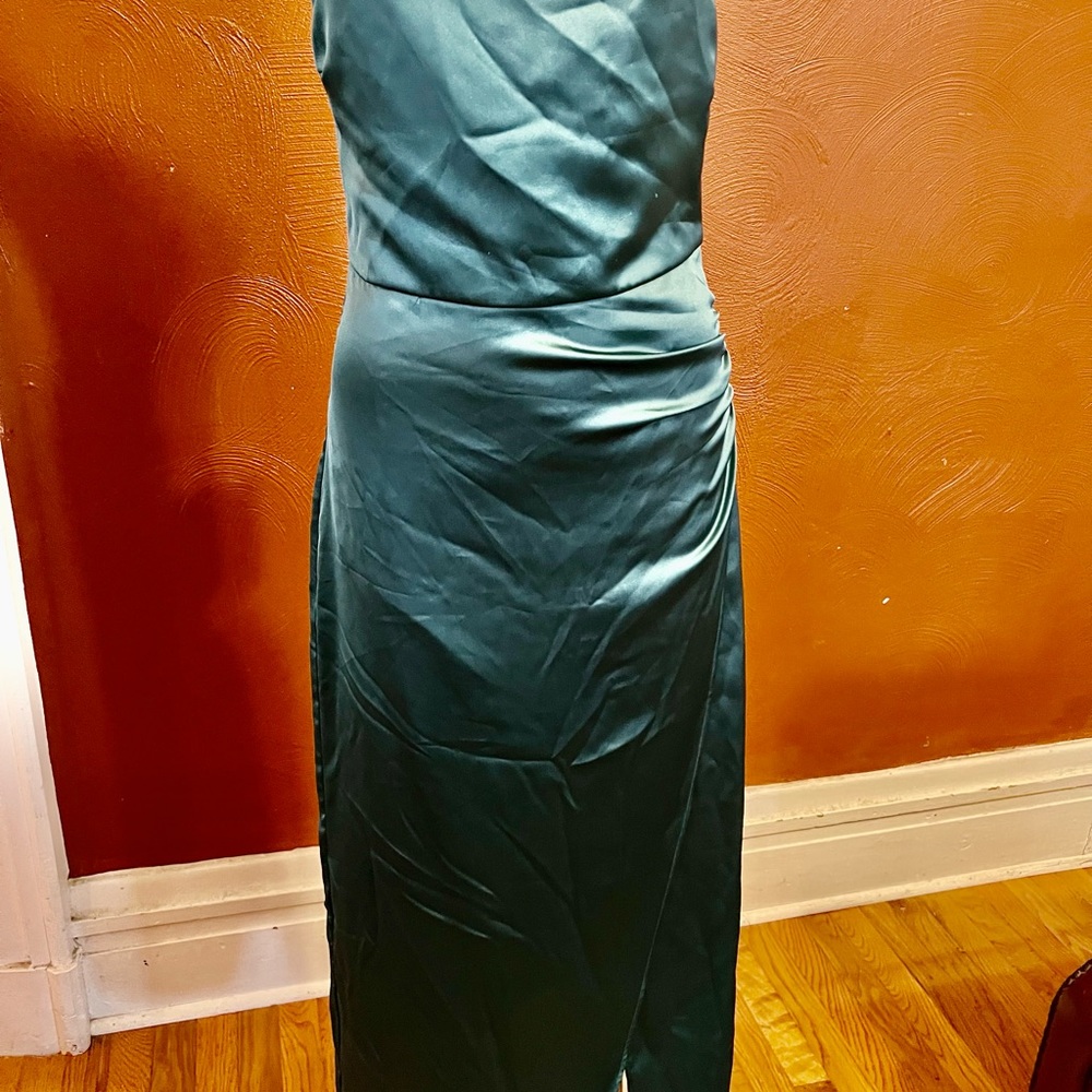 Emerald green slip dress
